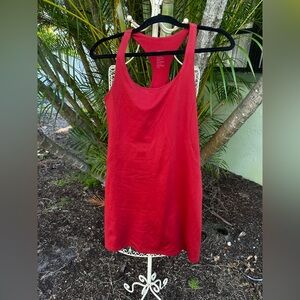 Girlfriend Collective Paloma Racerback Ember (red) Athletic Dress with shorts